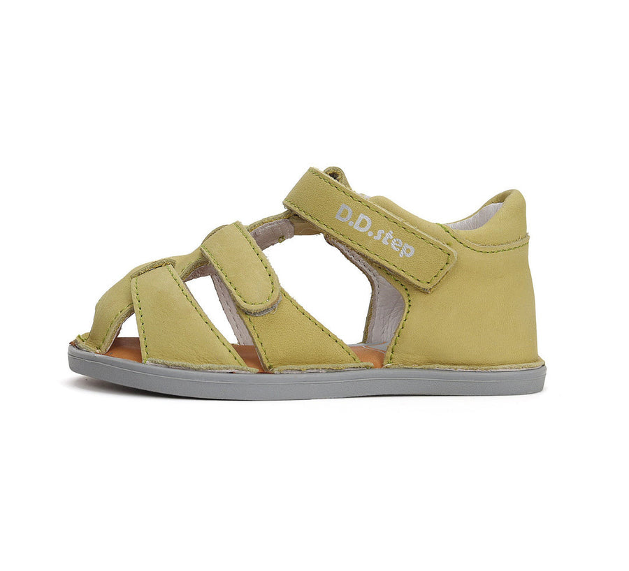 D.d.step boys leather/ barefoot sandals/ Khaki G076-42942A_3556.jpg