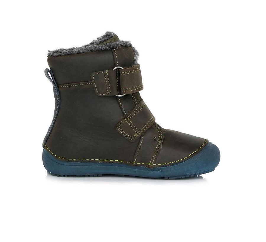 D.D.step boys  barefoot/ warm lining/ leather/ Khaki boots W063-321M_3098.jpg