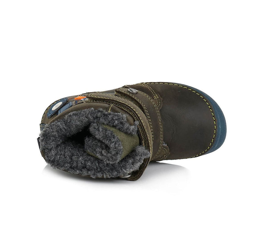 D.D.step boys  barefoot/ warm lining/ leather/ Khaki boots W063-321M_3099.jpg