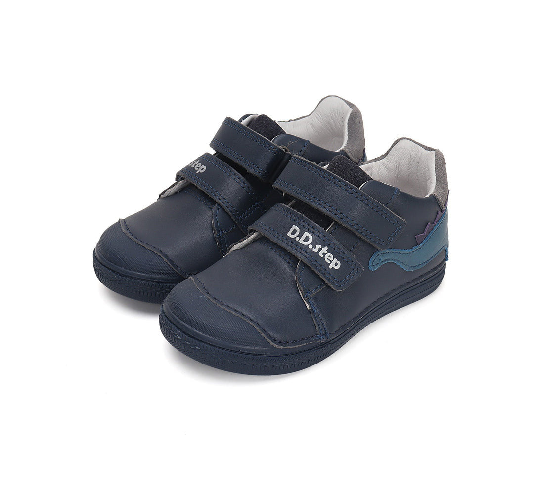 D.D.step boys water-repellence/ leather shoes/ Navy S049-42169A_3991.jpg