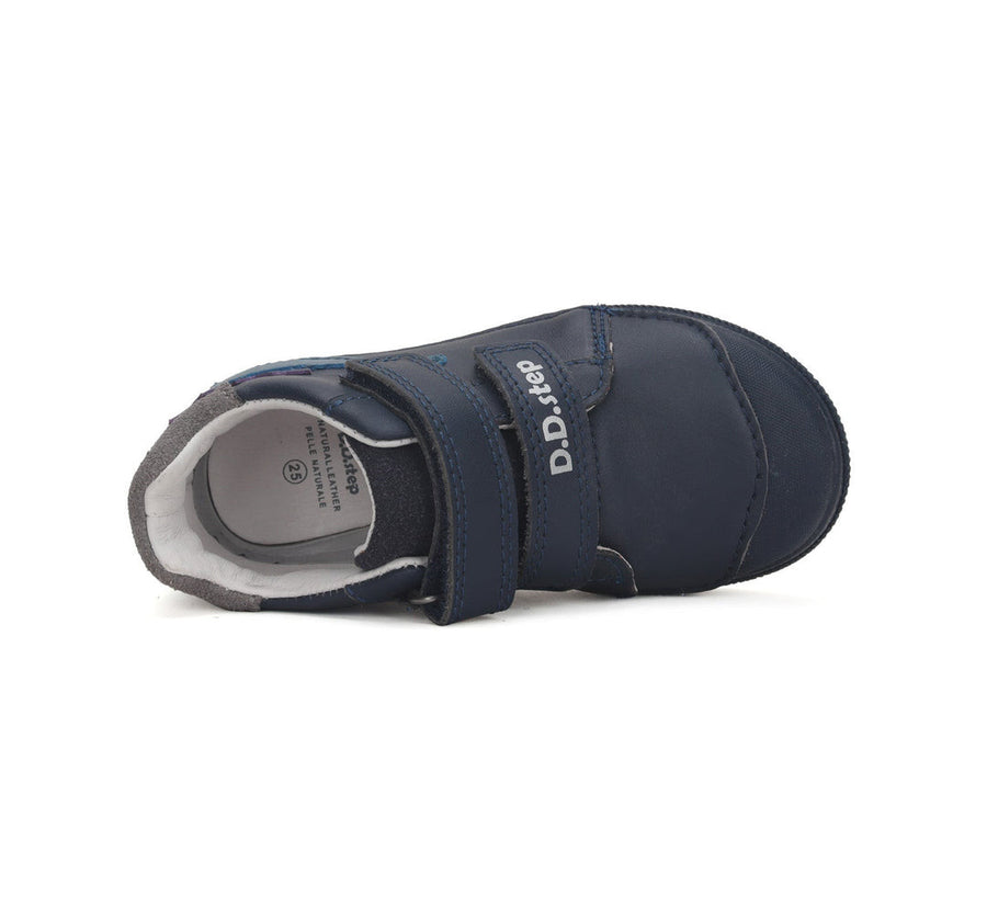 D.D.step boys water-repellence/ leather shoes/ Navy S049-42169A_3995.jpg