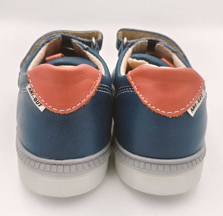 Ani-But SPORT boys prophylactic shoes /OLI, Navy, brown, grey sole_4245.jpg