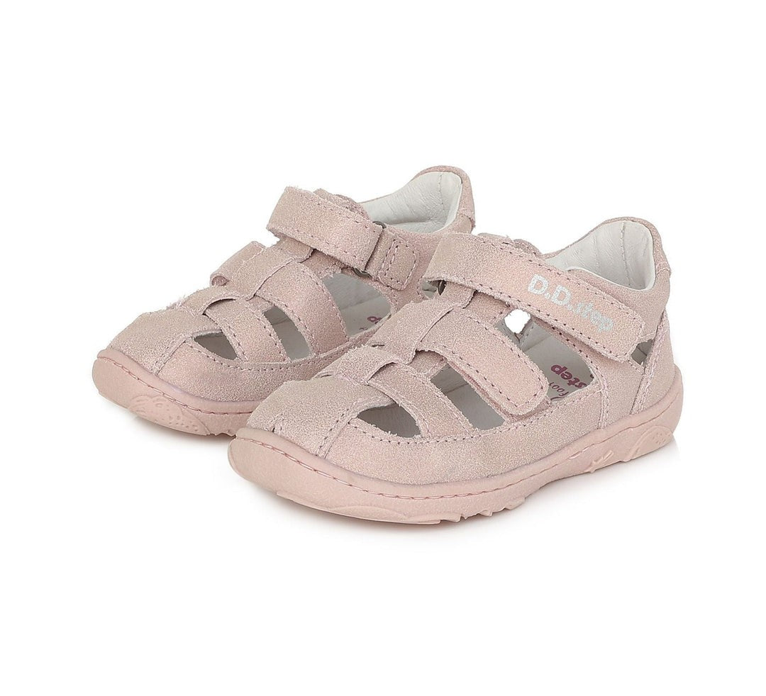 D.D.step girls barefoot leather sandals /Pink G077-360M_63.jpg