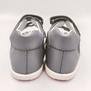 RenBut Girls leather sandals in Grey Glitter/ Pink heart detail_3812.jpg