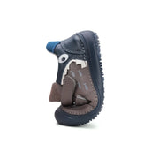 Glow in the Dark Barefoot Boy's Chocolate Leather Low Shoes (S063-52328AM)