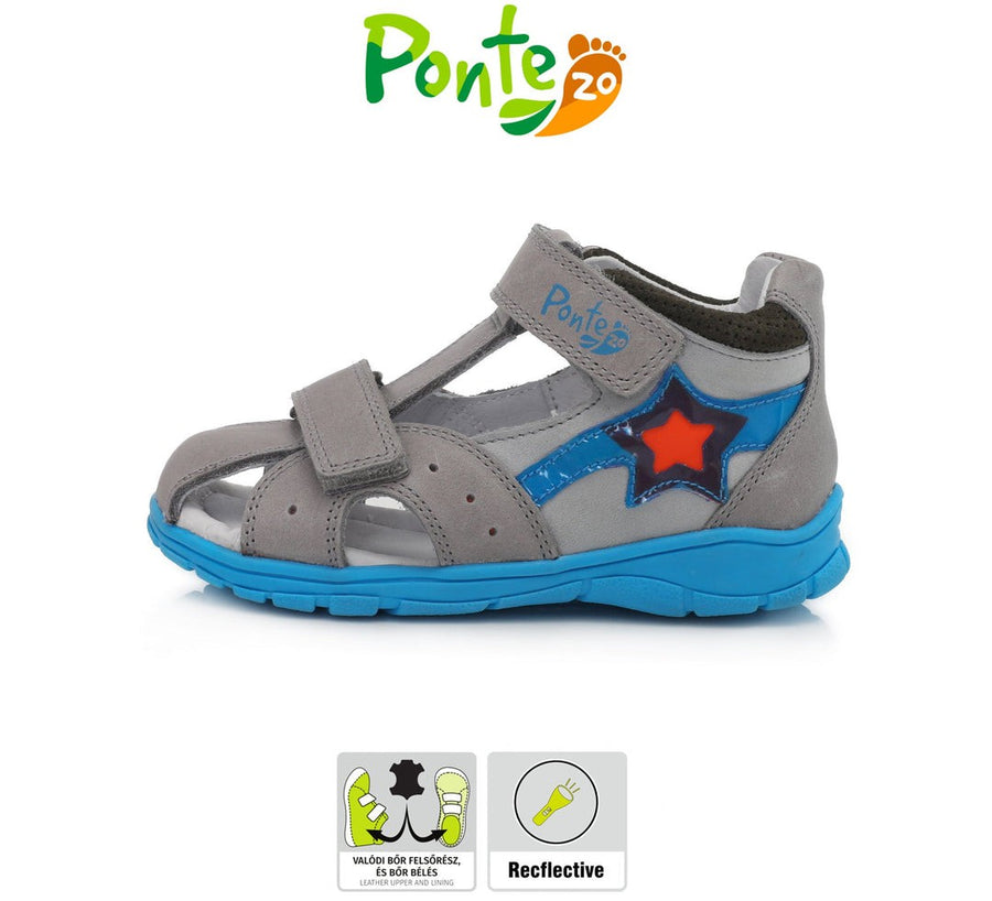 Ponte20 Boys Supinated Leather sandals colour Sky blue_215.jpg