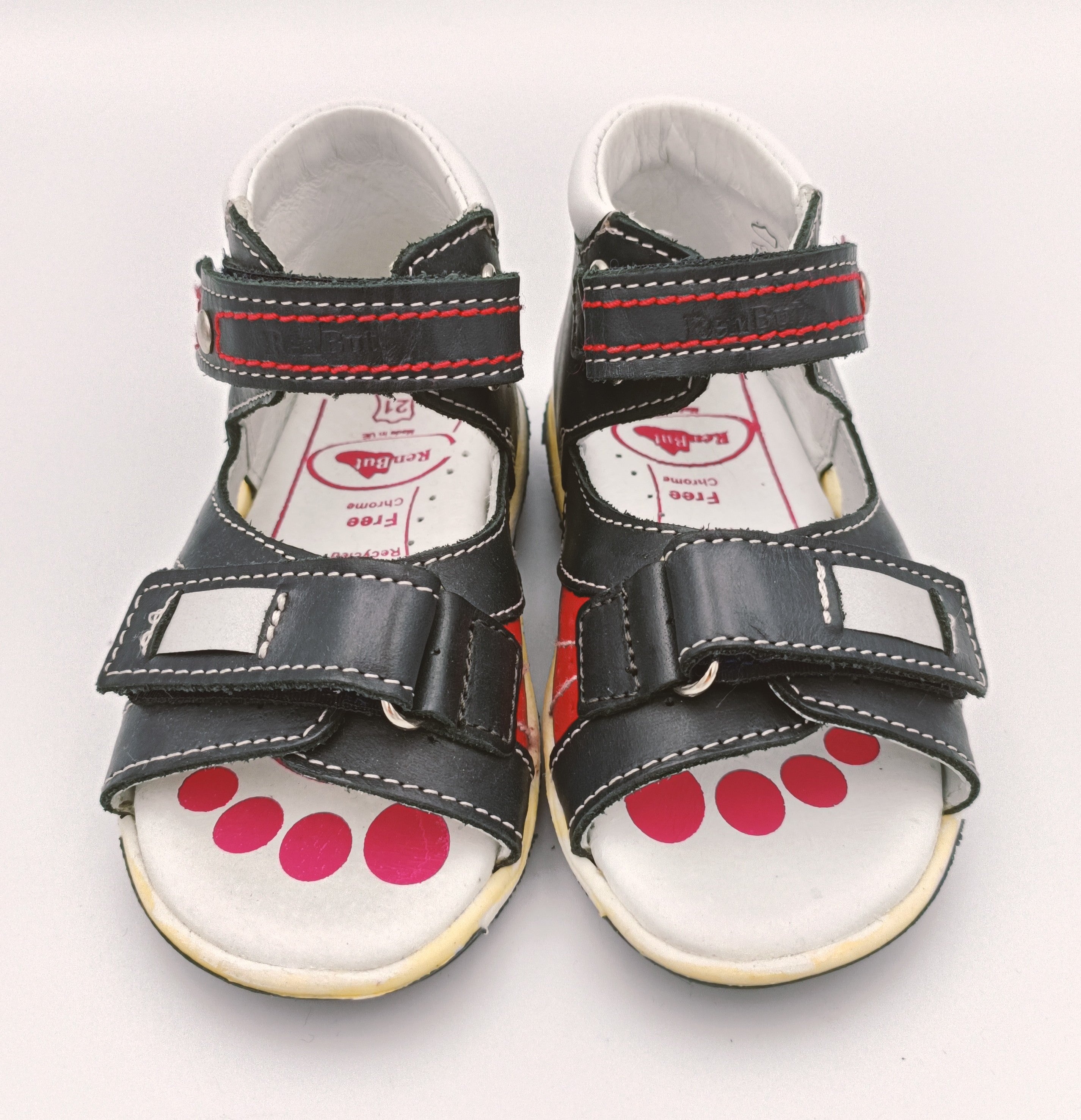 RenBut Boys leather sandals in Navy/Red_3805.jpg