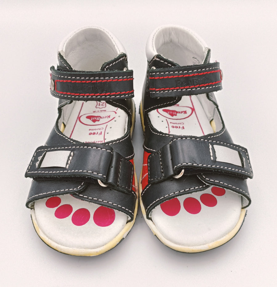 RenBut Boys leather sandals in Navy/Red_3805.jpg