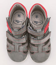 RenBut Boys leather sandals in Grey/Red_3820.jpg