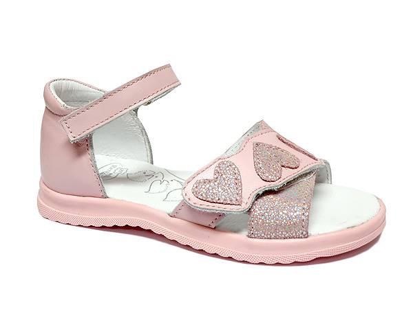 RenBut Girls leather sandals in pink with heart details_184.jpg