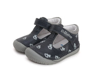 D.D.step boys barefoot sandals leather /Royal Blue H070-41464A_3189.jpg