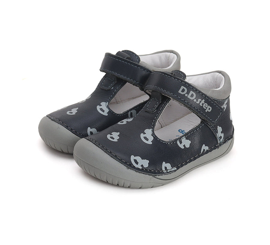 D.D.step boys barefoot sandals leather /Royal Blue H070-41464A_3189.jpg