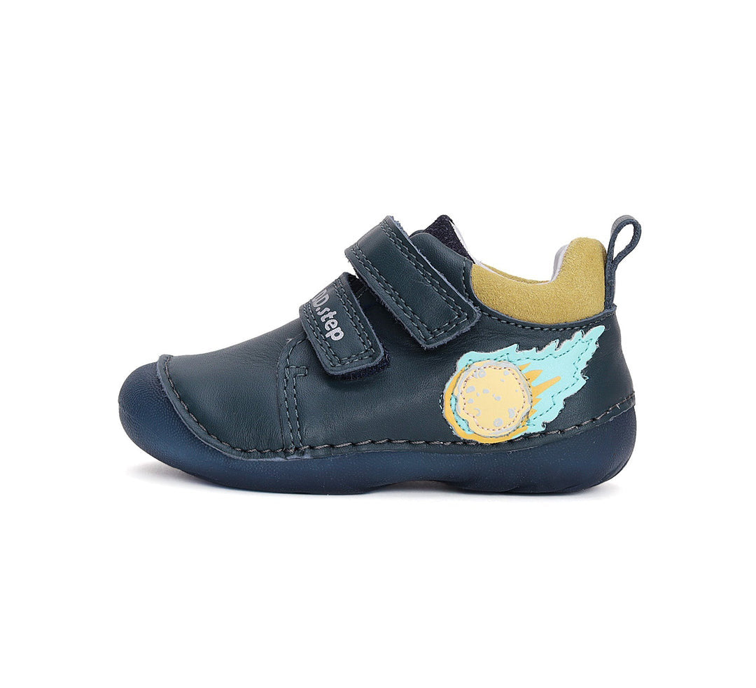 DD.step boys leather/ first steps/ glow in dark shoes/ Royal Blue S015-42219B_4092.jpg