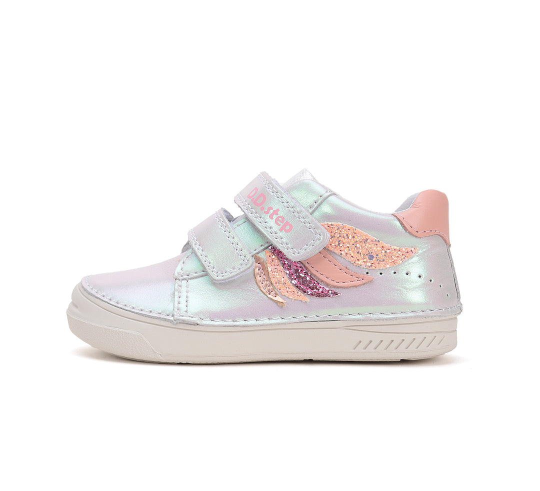 D.D.step girls leather shoes /Silver S040-51390