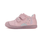 D.D.step girls leather shoes /unicorn detail/ Pink S049-51250A