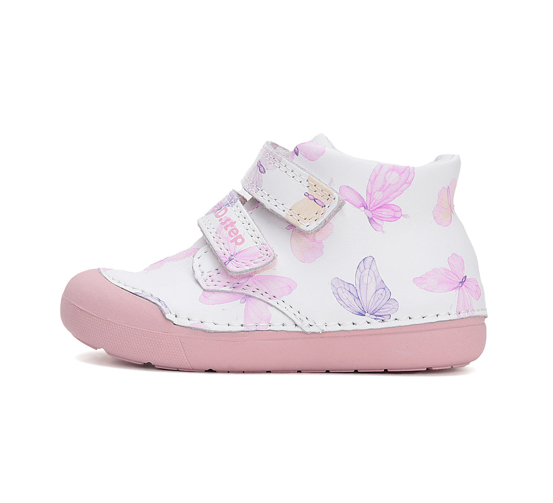 D.D Steps Barefoot girl leather shoes White/Pink (S066-51151)