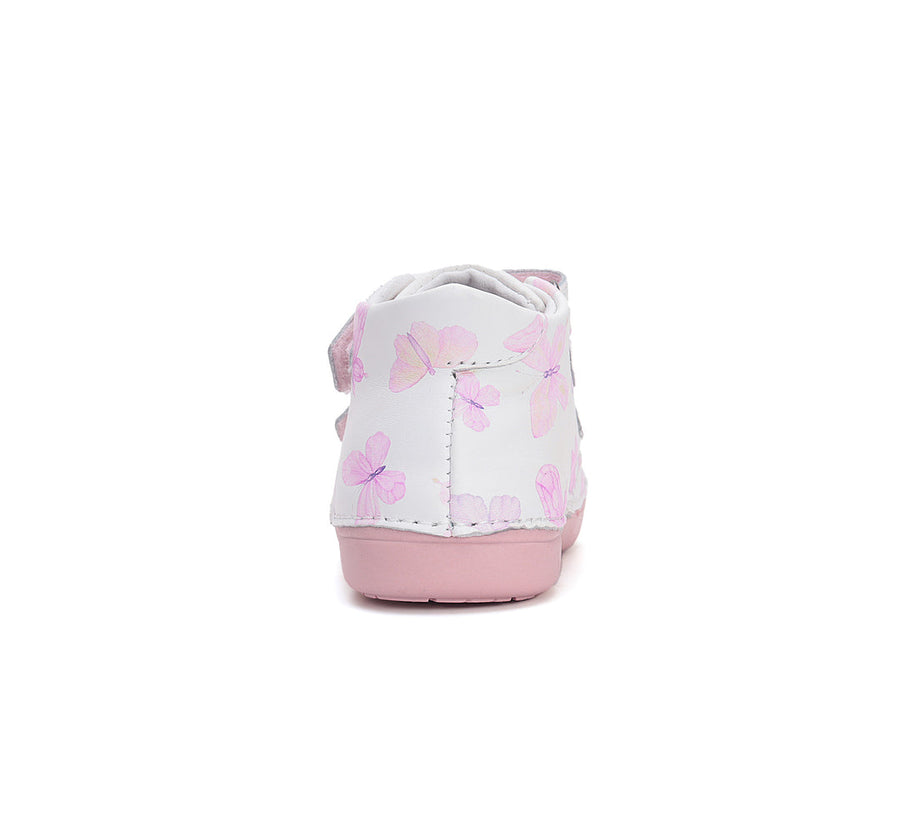 D.D Steps Barefoot girl leather shoes White/Pink (S066-51151)