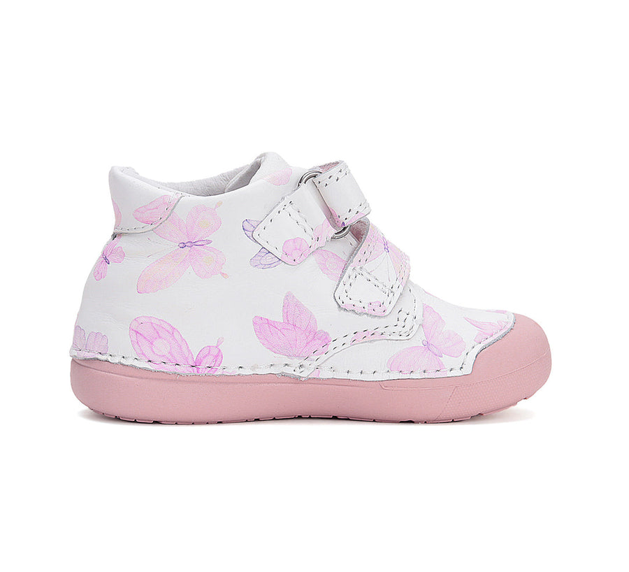D.D Steps Barefoot girl leather shoes White/Pink (S066-51151)