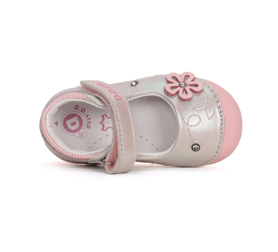 D.D.step girls leather ballerinas /Silver H015-41298_3241.jpg
