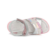 D.D.step girls leather sandals /Silver, star detail AC055-394L_20.jpg