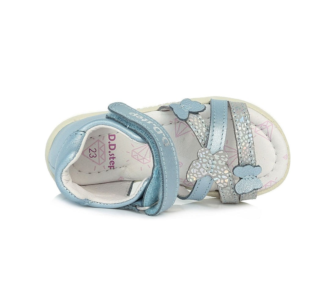 D.D.step girls leather sandals /Sky Blue, butterfly details AC048-30AM_28.jpg