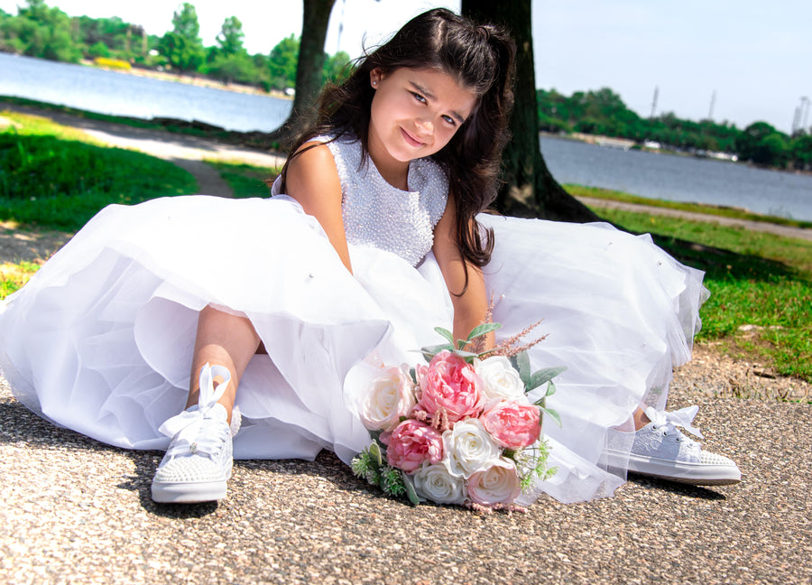 Sweeties By Sweetie Pie /Girls White Communion Sneaker Shoes /TIANA_3106.jpg
