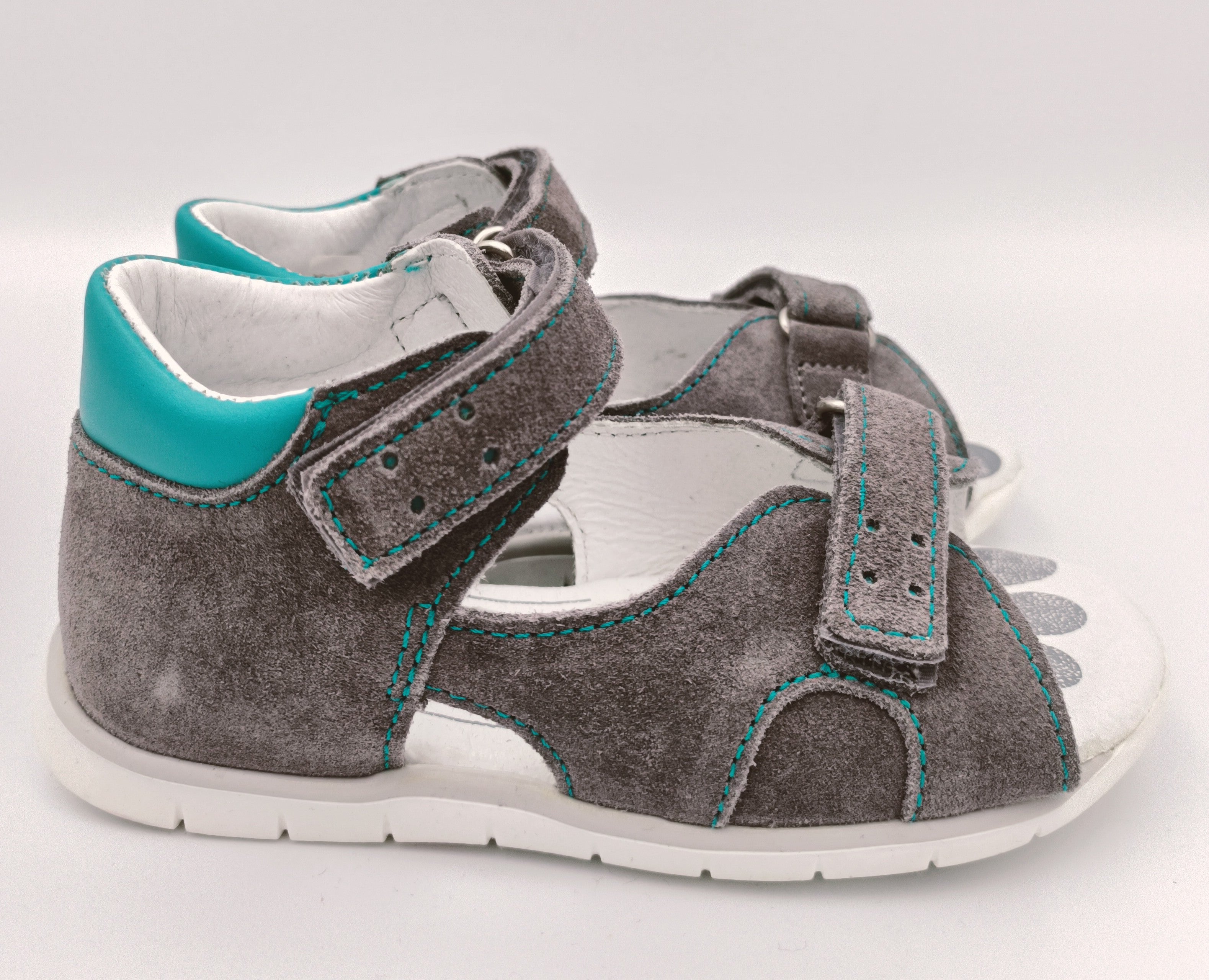 RenBut Boys leather sandals in Grey/Turquoise_3815.jpg