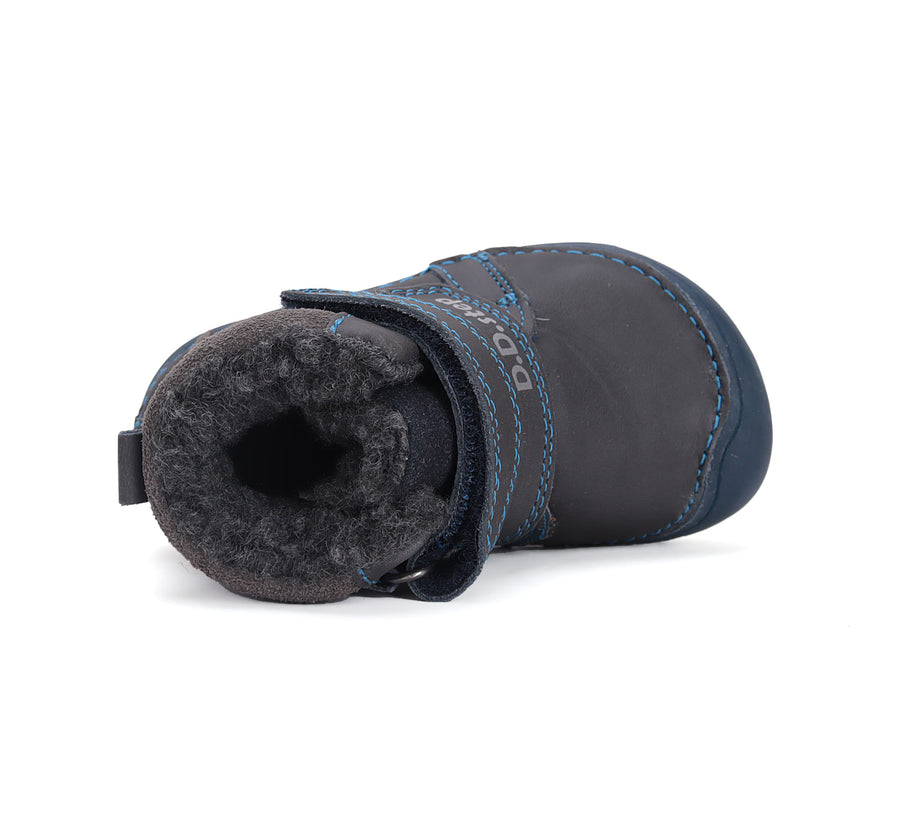 D.D.step boys barefoot A/W boots/ glow in dark/warm lining/ leather/W073-42488 Royal Blue