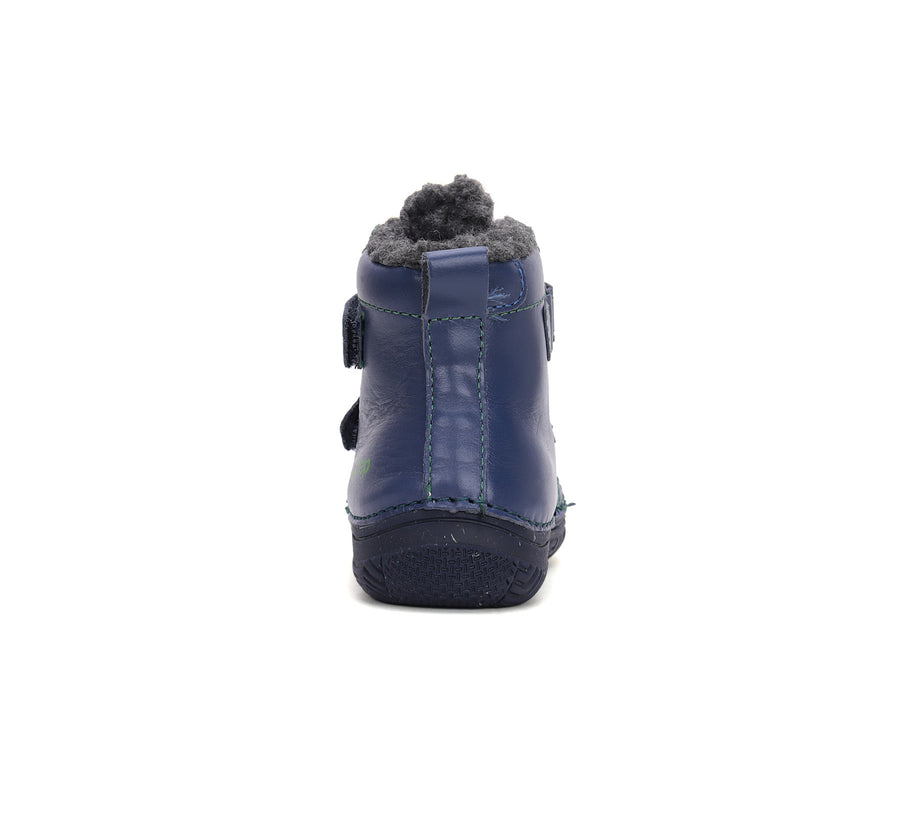 D.D.step boys leather boots / warm lining/ Bermuda Blue W082-42774BM