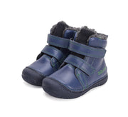 D.D.step boys leather boots / warm lining/ Bermuda Blue W082-42774BM