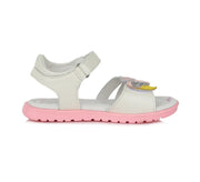 D.D.step girls leather sandals /White AC055-145M_45.jpg