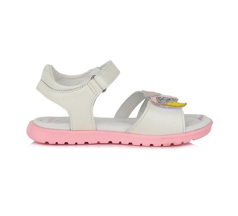 D.D.step girls leather sandals /White AC055-145M_45.jpg