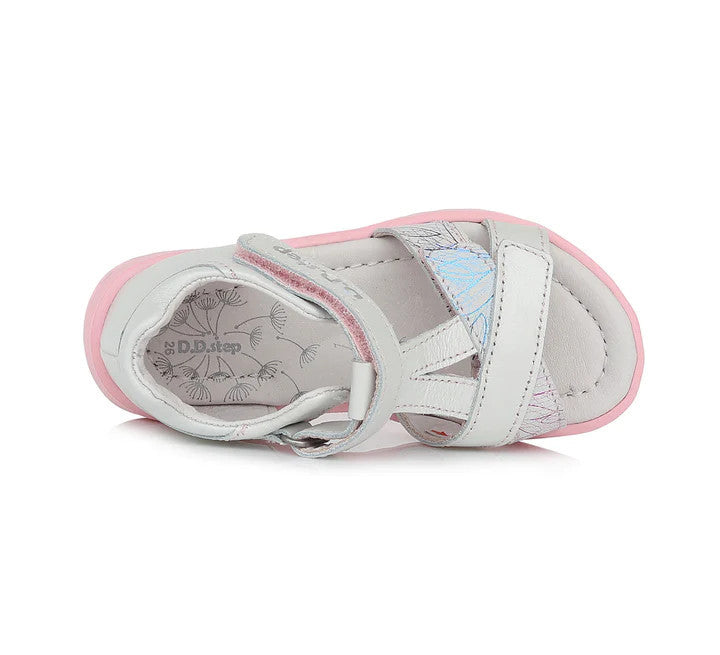D.D.step girls leather sandals /White G055-347BL_3514.jpg