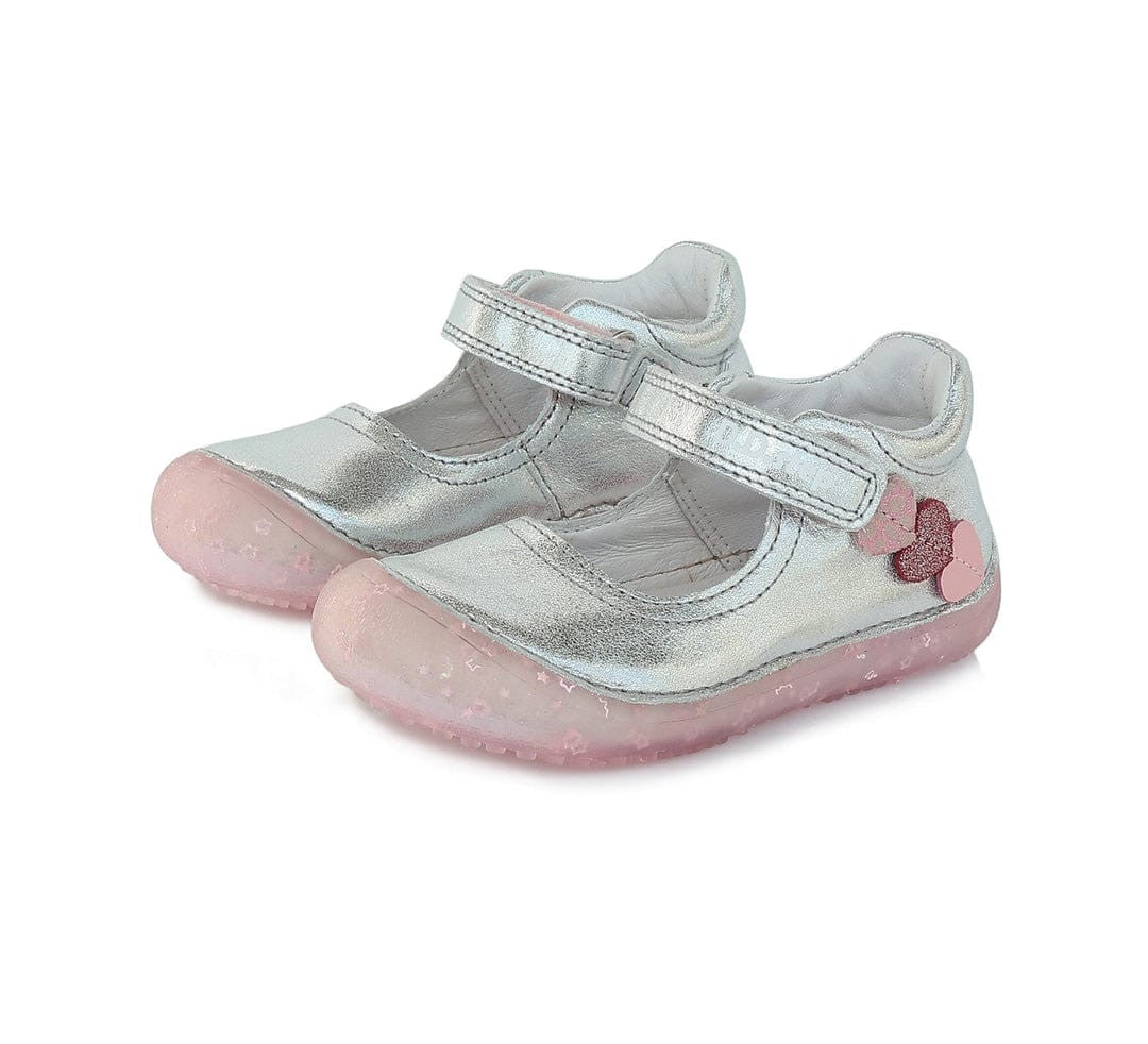 D.D.step girls barefoot leather ballerinas /White H063-399M_403.jpg