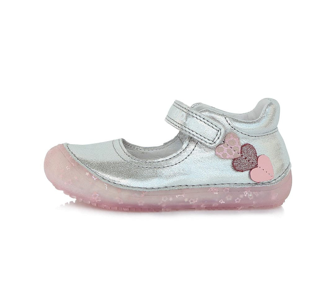 D.D.step girls barefoot leather ballerinas /White H063-399M_404.jpg