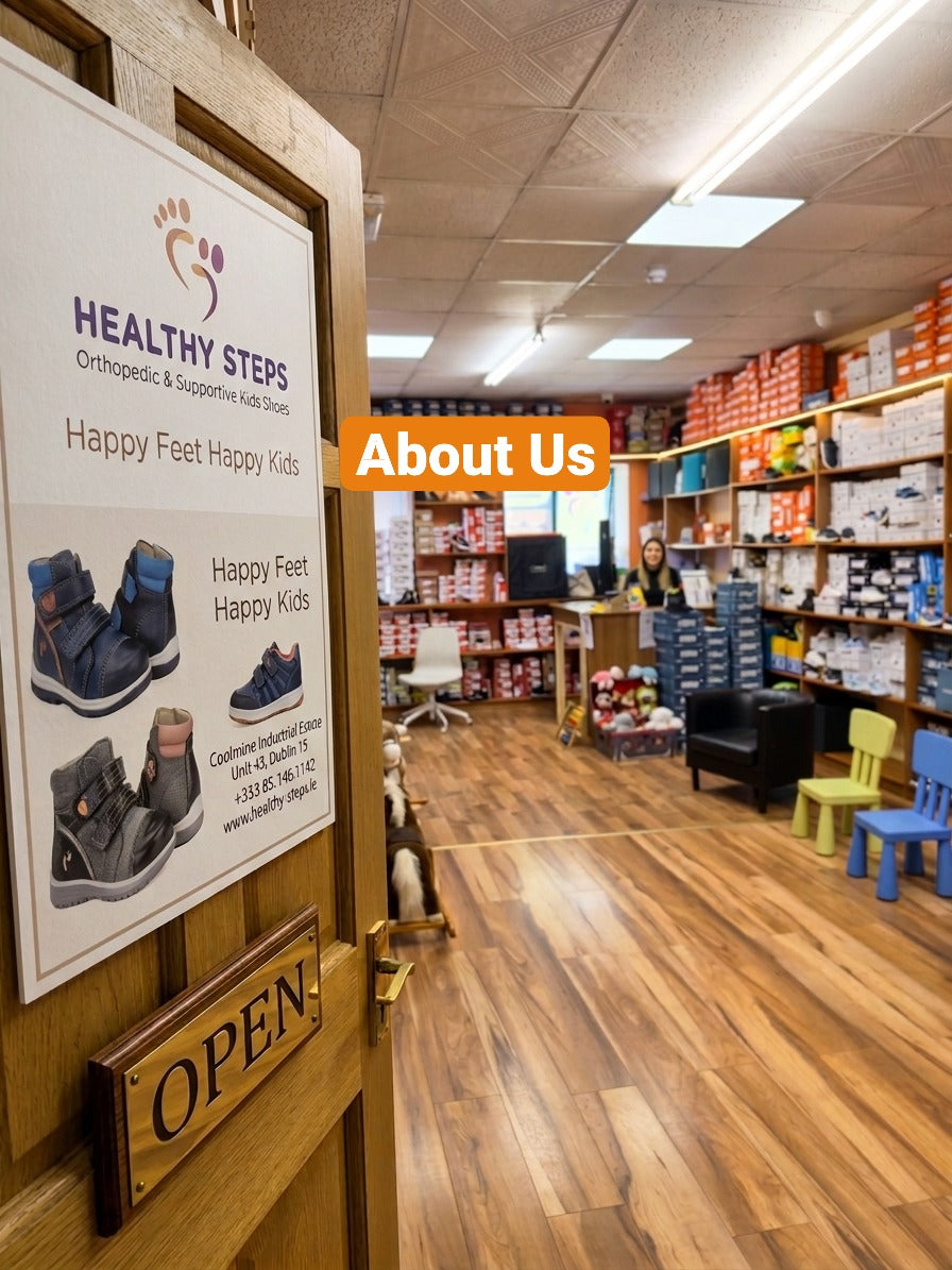 Healthy Steps kids shoe shop entrance in Dublin 15