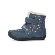 D.D.step girls barefoot boots/ warm lining/ leather/ Autumn- Winter/ W063-333AM Royal Blue