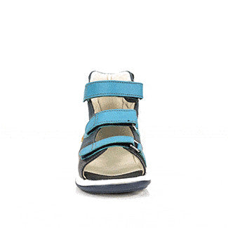 Memo boys Toddlers + Junior leather sandals /diagnostic sole /colour Blue - grey, CAT 1CH_3395.jpg
