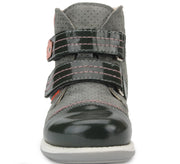 Memo girls Toddlers + Junior leather boots /diagnostic sole /colour Grey-pink, ALEX 1JD_2811.jpg