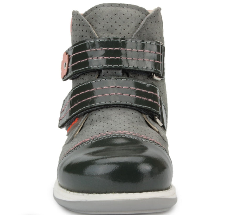 Memo girls Toddlers + Junior leather boots /diagnostic sole /colour Grey-pink, ALEX 1JD_2811.jpg