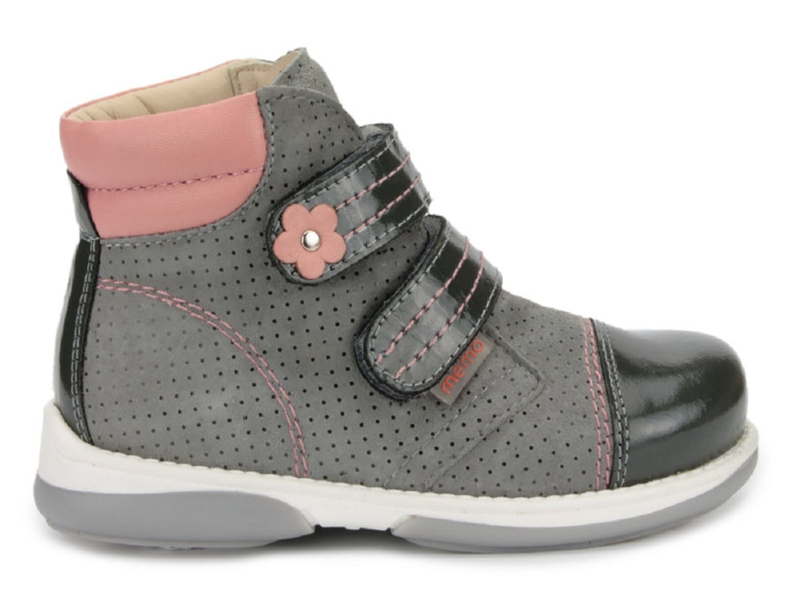 Memo girls Toddlers + Junior leather boots /diagnostic sole /colour Grey-pink, ALEX 1JD_2812.jpg