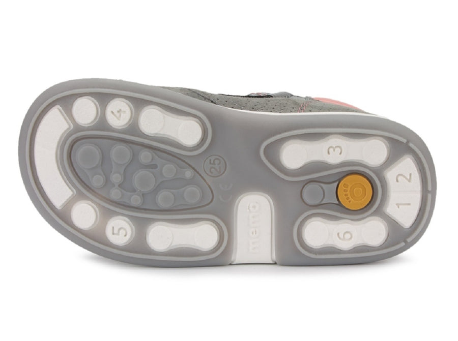 Memo girls Toddlers + Junior leather boots /diagnostic sole /colour Grey-pink, ALEX 1JD_2814.jpg