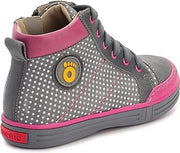 Memo girls leather /fully laced sneakers /diagnostic sole /colour Grey - pink, PORTLAND 1JD_3324.jpg