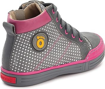 Memo girls leather /fully laced sneakers /diagnostic sole /colour Grey - pink, PORTLAND 1JD_3324.jpg