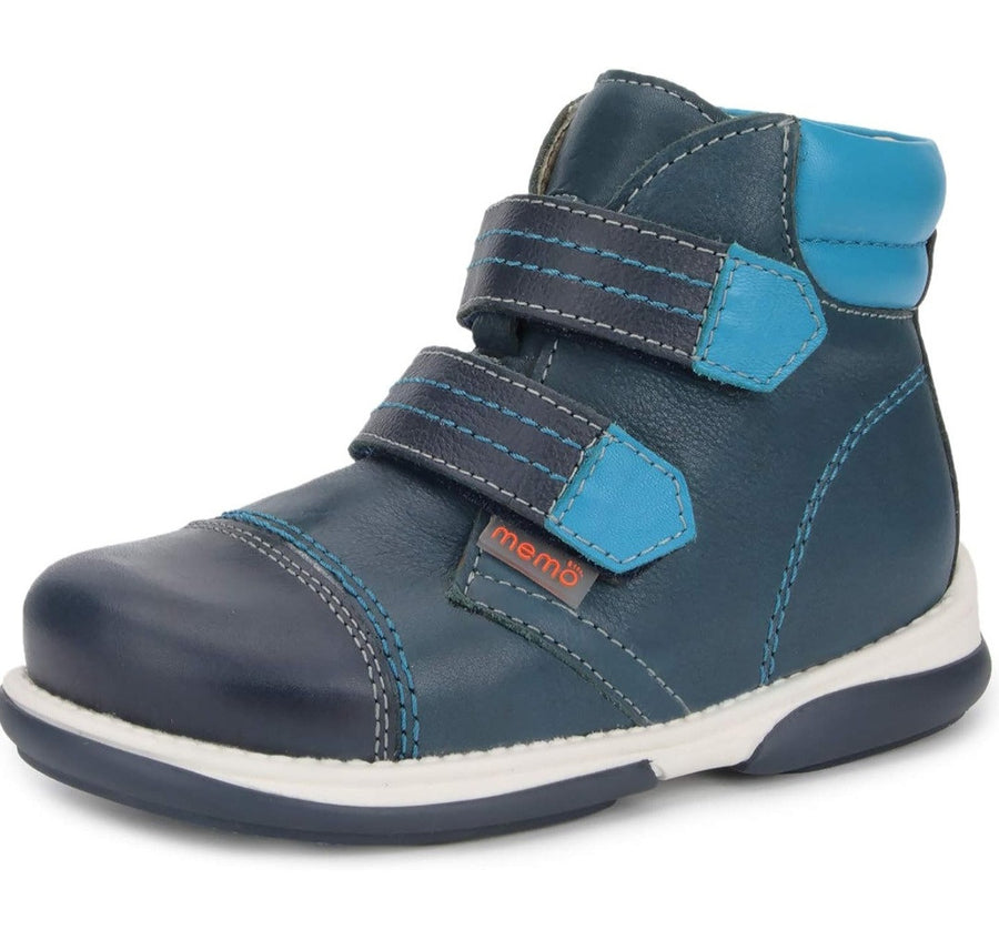 MEMO boys, Toddlers + Junior leather boots /diagnostic sole /colour Navy - blue, ALEX 3CH_1861.jpg