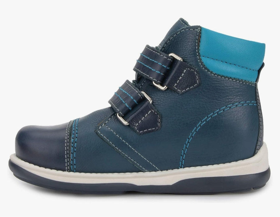 MEMO boys, Toddlers + Junior leather boots /diagnostic sole /colour Navy - blue, ALEX 3CH_1862.jpg