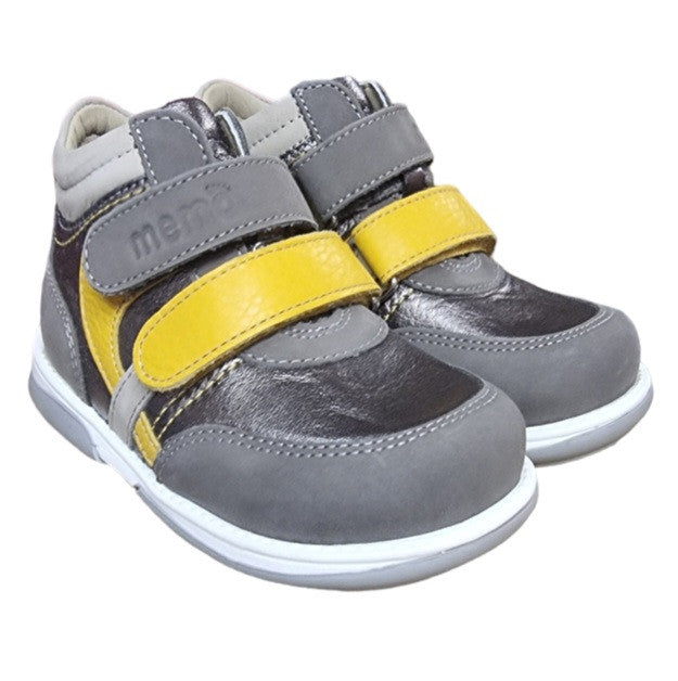 MEMO boys/girls leather boots /diagnostic sole /colour Yellow - grey, GABI 1MA_2295.jpg