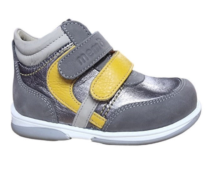 MEMO boys/girls leather boots /diagnostic sole /colour Yellow - grey, GABI 1MA_2297.jpg
