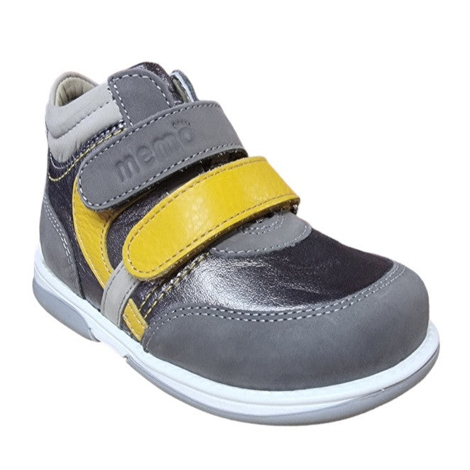 MEMO boys/girls leather boots /diagnostic sole /colour Yellow - grey, GABI 1MA_2298.jpg