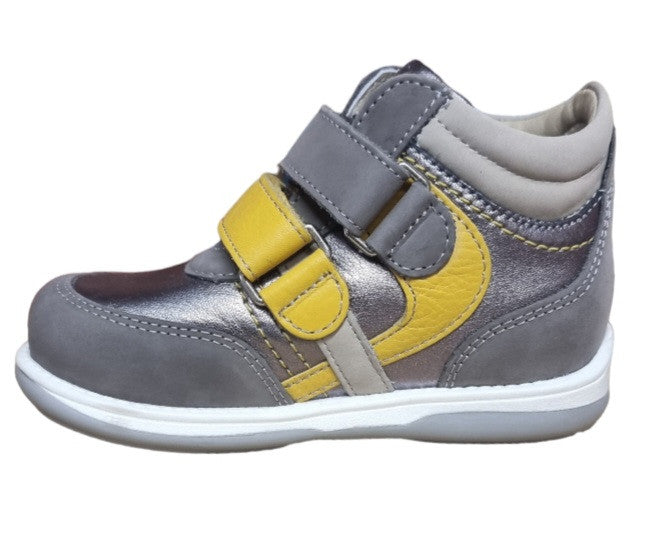 MEMO boys/girls leather boots /diagnostic sole /colour Yellow - grey, GABI 1MA_2299.jpg